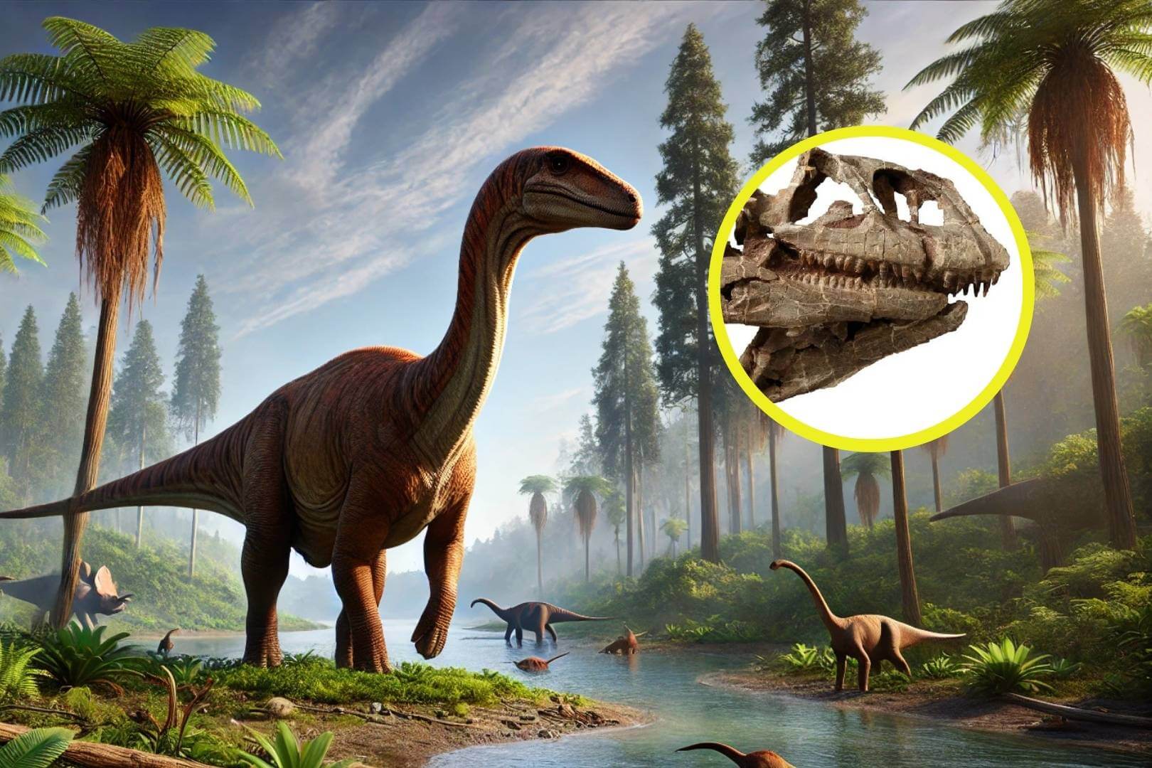 Descubren en China el cráneo gigante de un dinosaurio de hace 200 millones de años