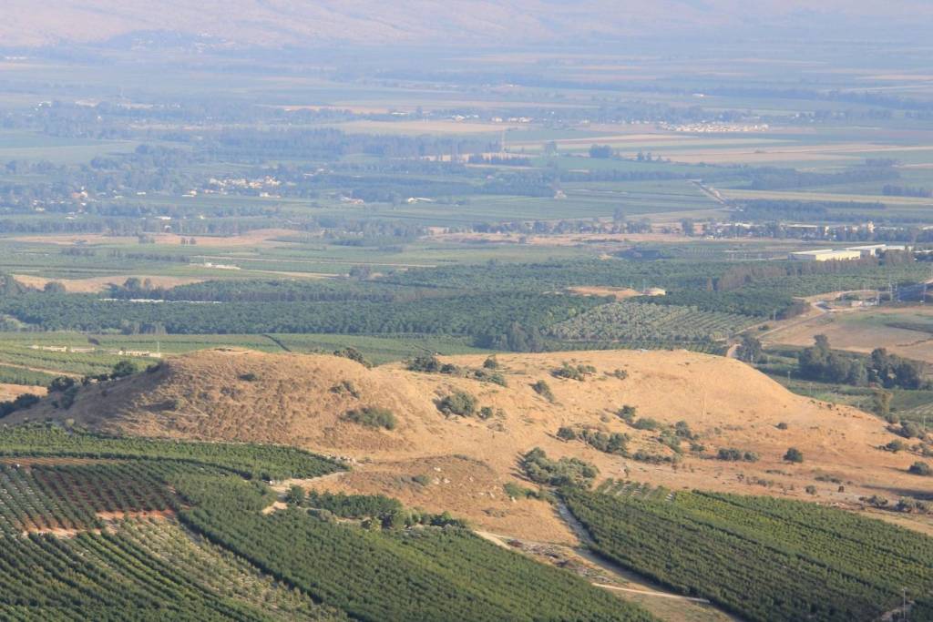 Imagen aérea de Abel Bet Maacah con orientación hacia el sureste
