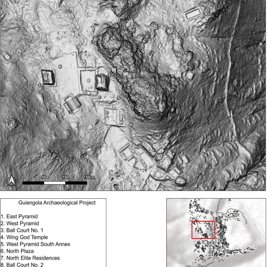 Resultados LiDAR de Guiengola, zona norte
