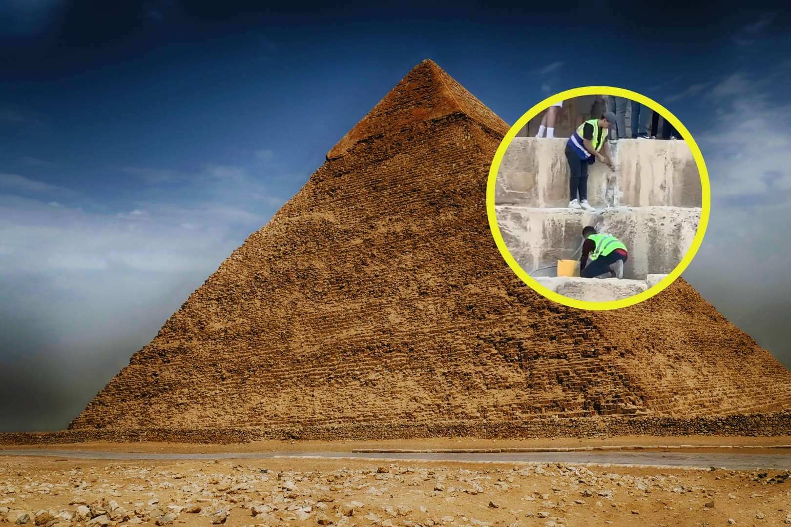 Un video de obreros golpeando la Gran Pirámide de Giza ha desatado la indignación mundial y puesto en duda la gestión del patrimonio egipcio