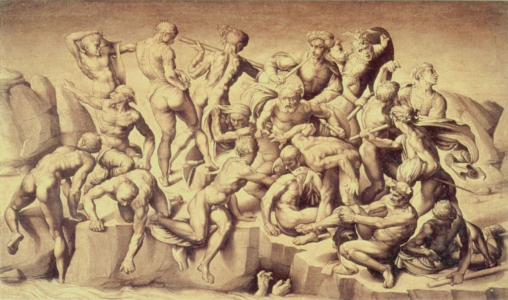 Copia del cartón La batalla Cascina de Miguel Ángel