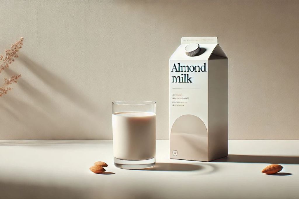 alimentos, leche de almendras