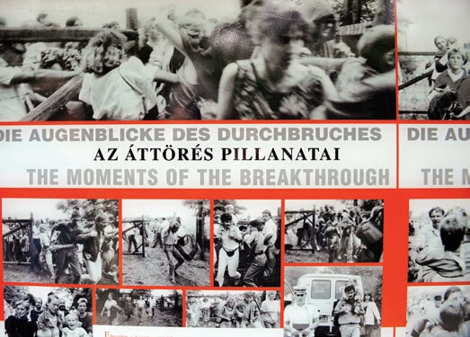 Montaje de fotos del Pícnic Paneuropeo de 1989