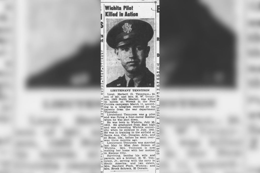 Herbert G. Tennyson, un primer teniente del Ejército de los Estados Unidos de 24 años, perdió la vida en combate durante la Segunda Guerra Mundial