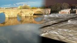 La crecida del Tajo se lleva por delante uno de los puentes históricos más singulares de España