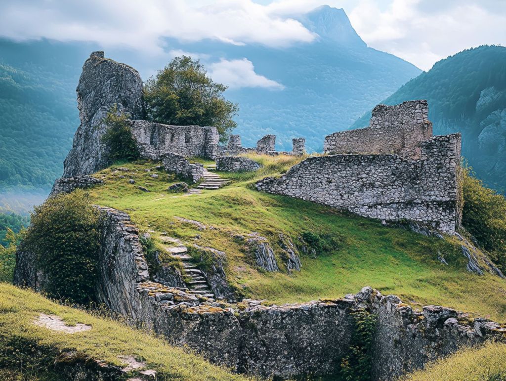 Recreación fantasiosa de unas ruinas