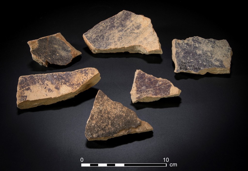 Cerámicas manchadas de púrpura