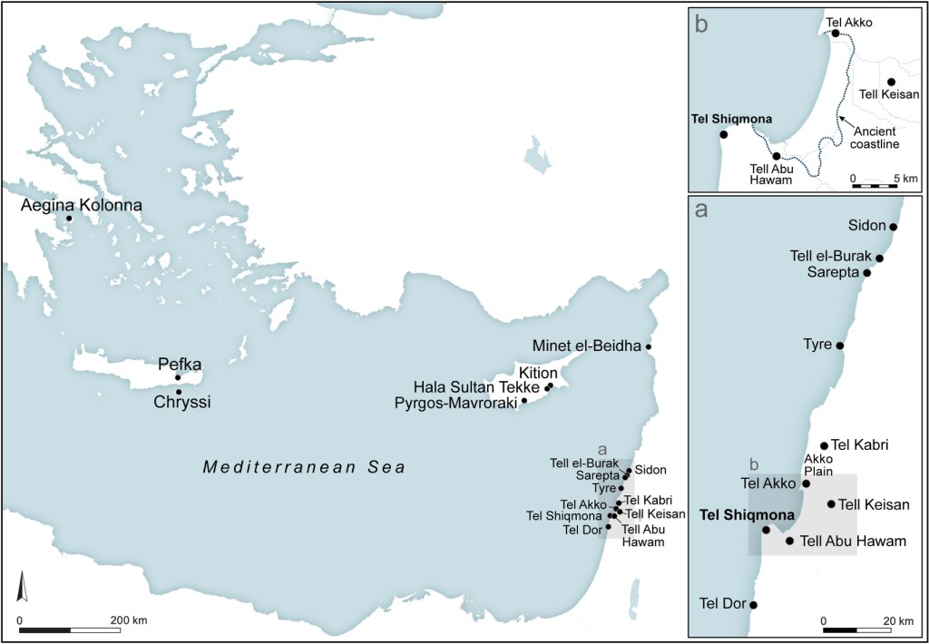 Mapa de tel Shiqmona