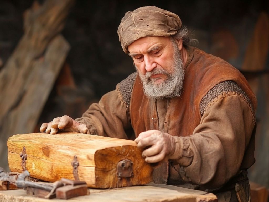 Carpintero trabajando la madera
