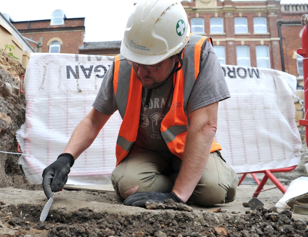 Excavación en el City Campus de Gloucester