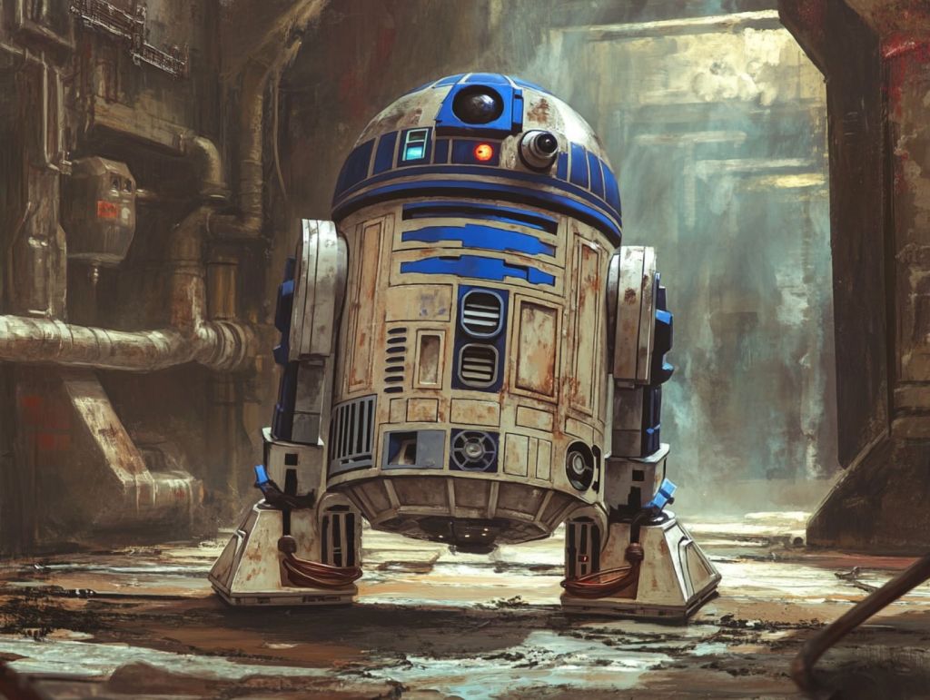 Recreación ficticia de R2-D2 en Star Wars