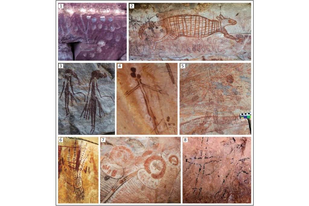 Secuencia estilística del arte rupestre del Kimberley a lo largo del tiempo