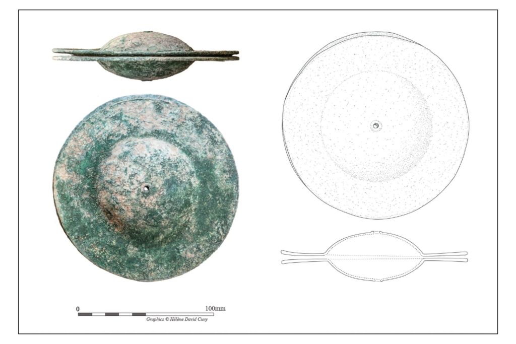 Fotografía y esquema de un par de platillos utilizados en la comparación