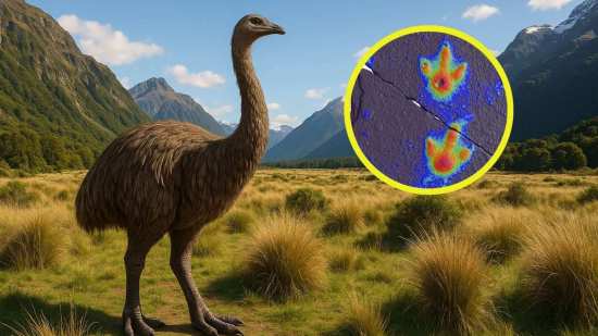 Descubren en Nueva Zelanda unas huellas de moa de hace 1 millón de años que podrían ser de una especie desconocida