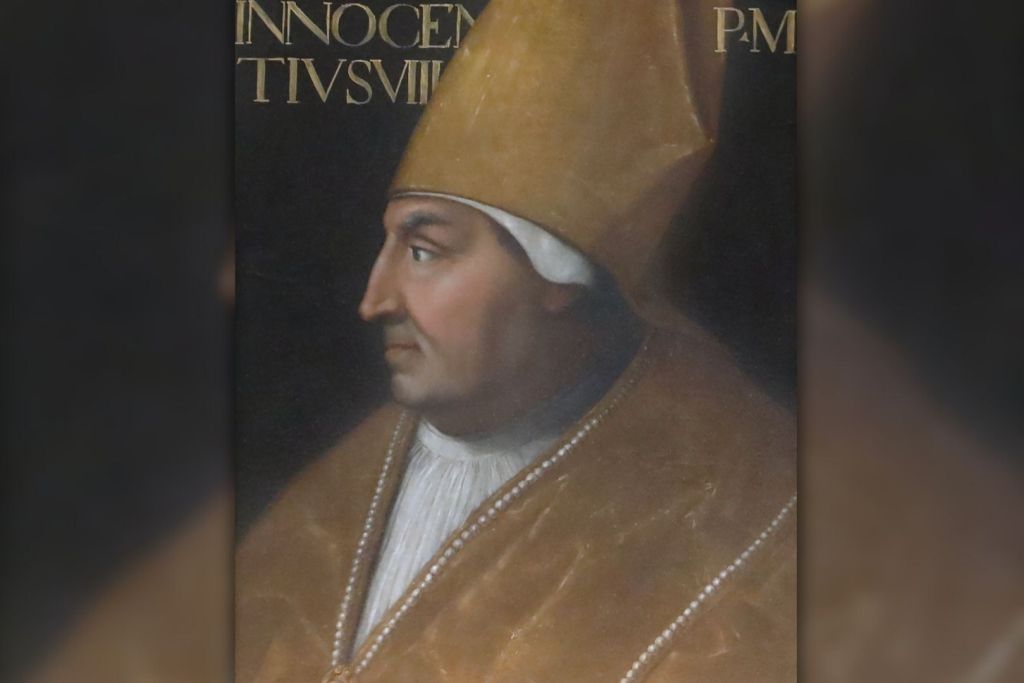 El papa Inocencio VIII, obra de Cristofano dell'Altissimo, realizada entre 1552 y 1568