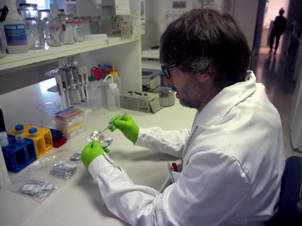 Preparación de muestras en los laboratorios del CEAB-CSIC I. Microbios - microorganismos