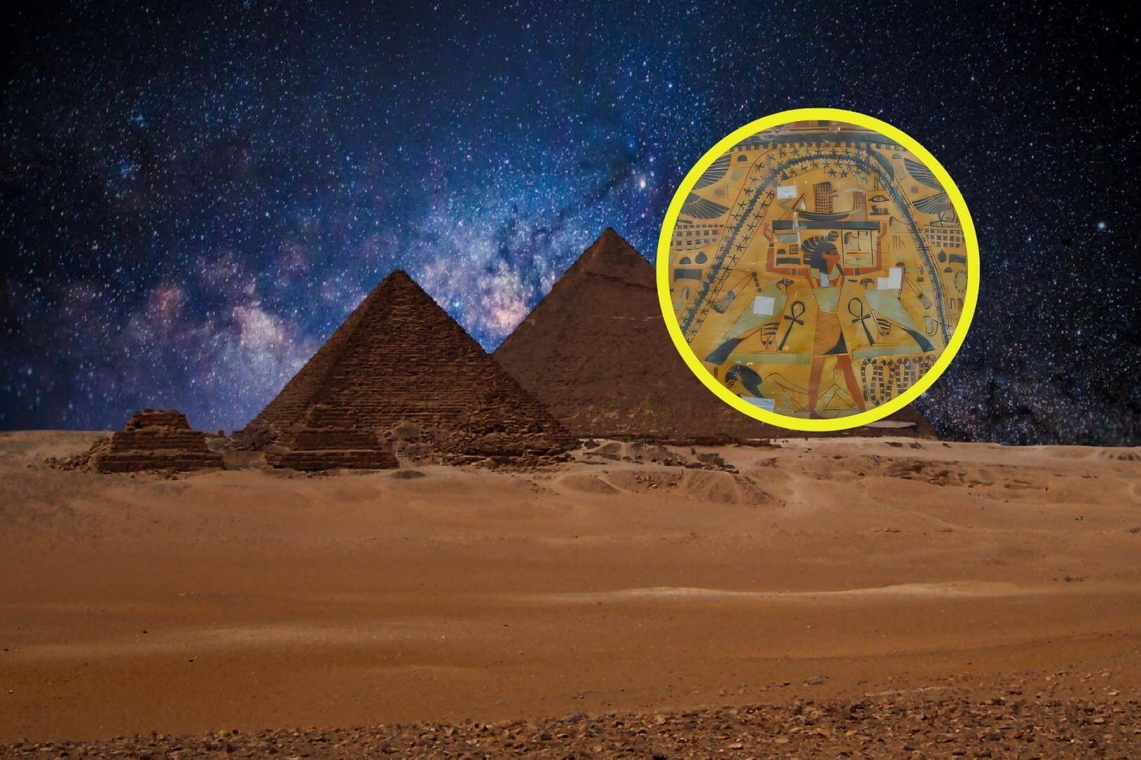 Una misteriosa curva negra en el cuerpo de la diosa Nut podría ser la primera representación visual de nuestra galaxia