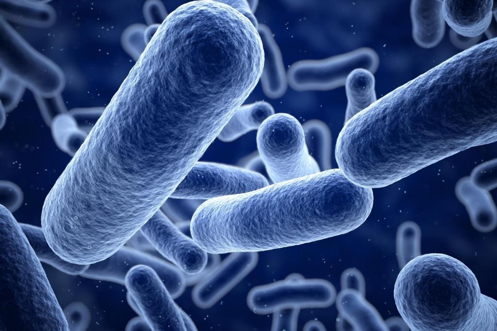 Una representación visual de bacterias