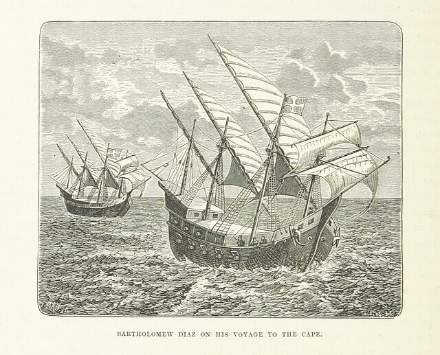 Bartolomeu Dias en su viaje al cabo de Buena Esperanza