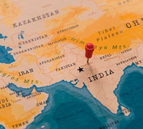 Mapa de la India