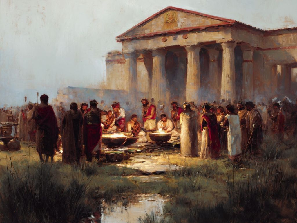Ritual en un templo