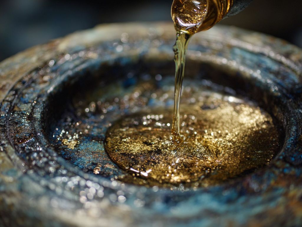 Aceite en un quemaperfumes