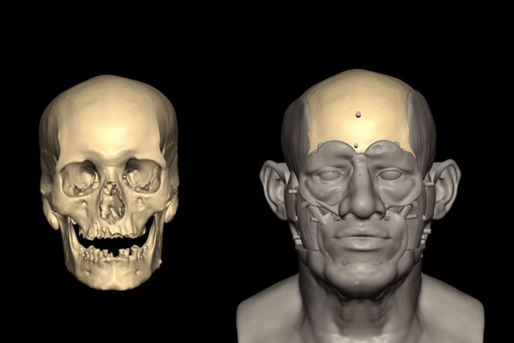 A partir de un escaneo 3D del cráneo, se creó una reconstrucción facial del antiguo egipcio