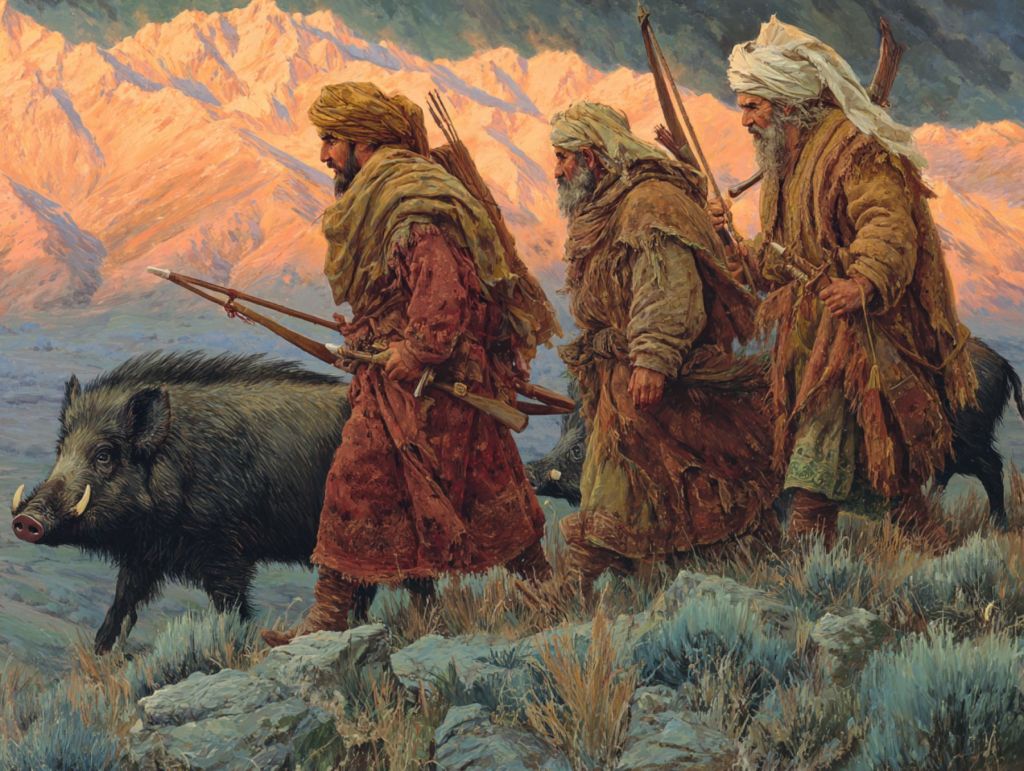 cazadores y jabalíes