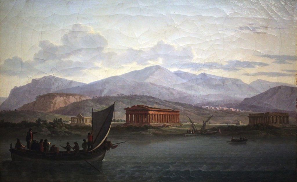 Paestum en un cuadro de Jean Jacques François Taurel