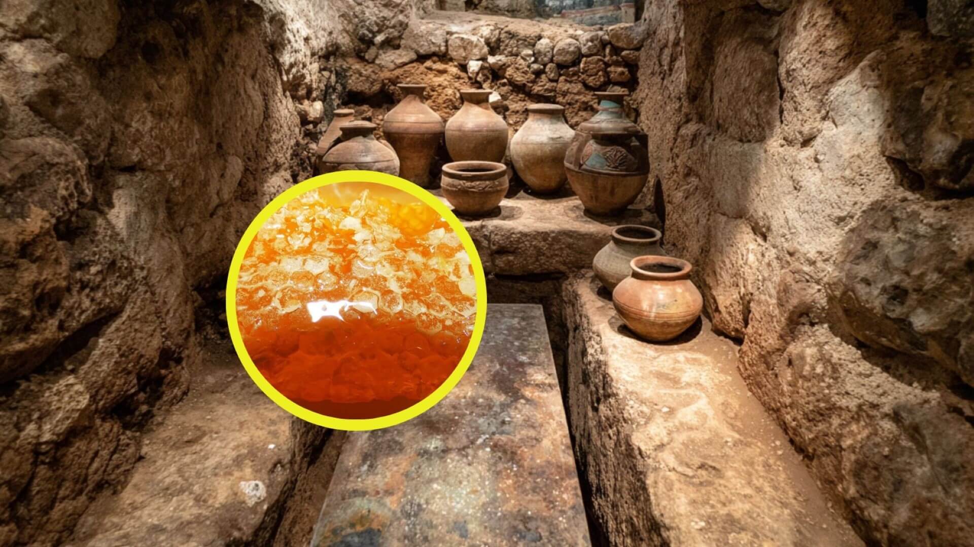 Santuario subterráneo y recipientes