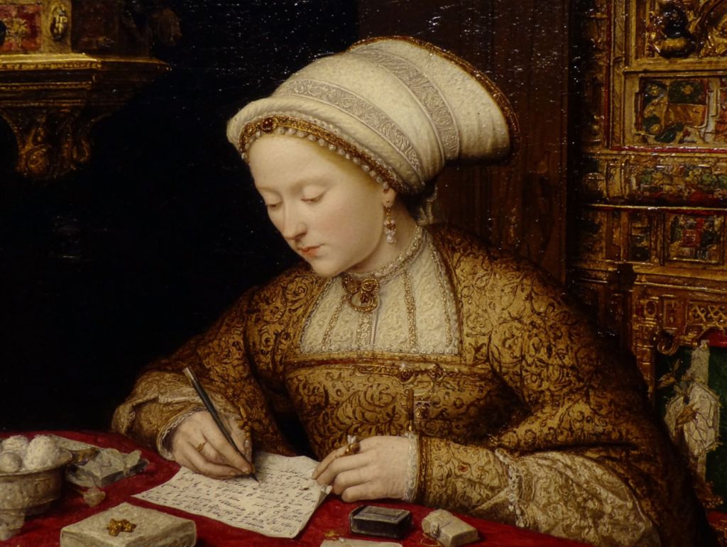 Reina escribiendo una carta