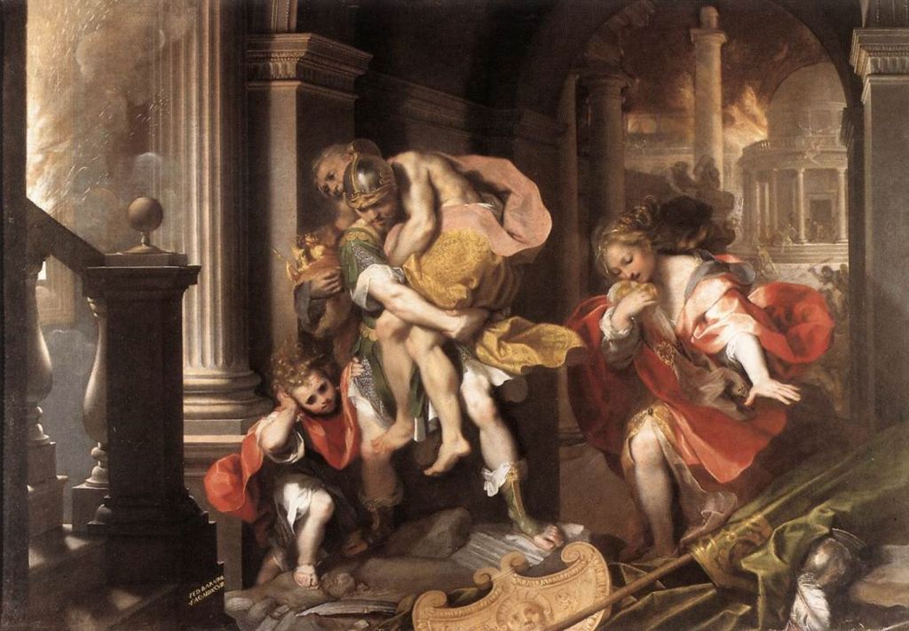 Eneas saliendo de Troya