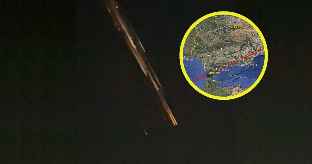 Espectáculo nocturno: la misteriosa bola de fuego ‘artificial’ que cruzó Andalucía a 29.000 km/h y no era un meteorito