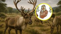 Recreación artística hiperrealista de la fauna glacial en Atapuerca hace 300.000 años