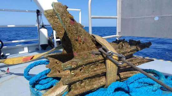 En su día, el ariete formó parte de la proa de un antiguo navío de guerra