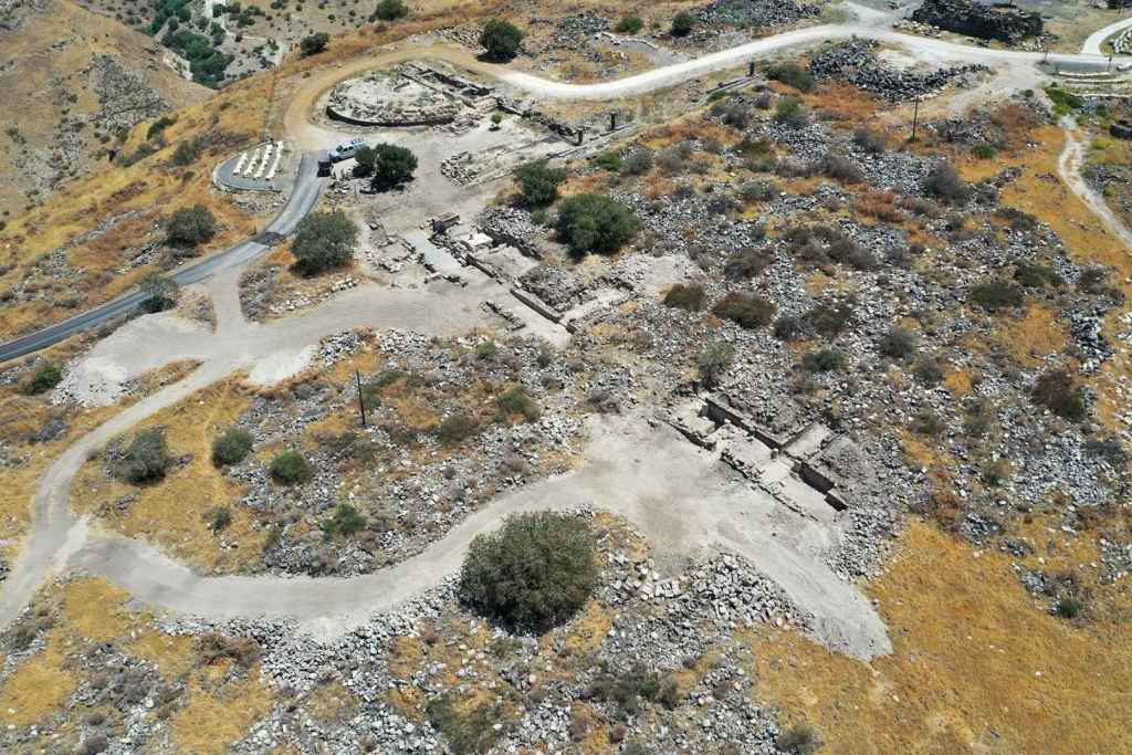 El mosaico hallado en la zona de excavación dedicada a los ancianos, situada en una de las áreas residenciales de la antigua ciudad de Hippos