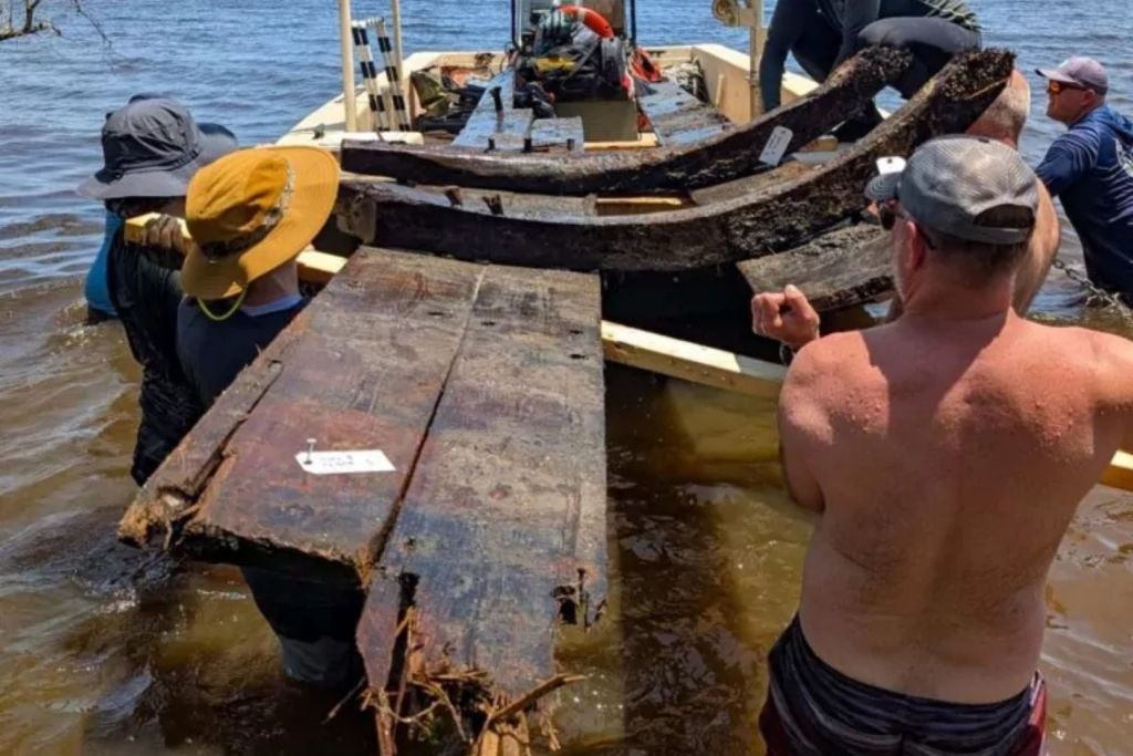 Rescate de maderas en riesgo que podrían pertenecer al naufragio del siglo XVIII de La Fortuna