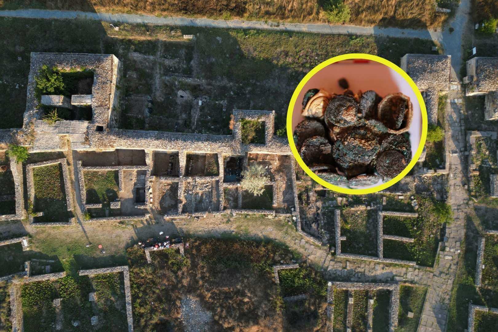 Más de 40 monedas y objetos de metales preciosos fueron descubiertos entre los restos de una vivienda romana arrasada por el fuego
