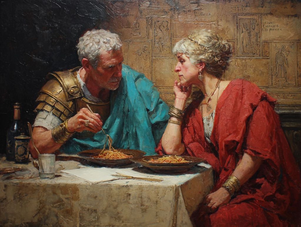 Romanos comiendo