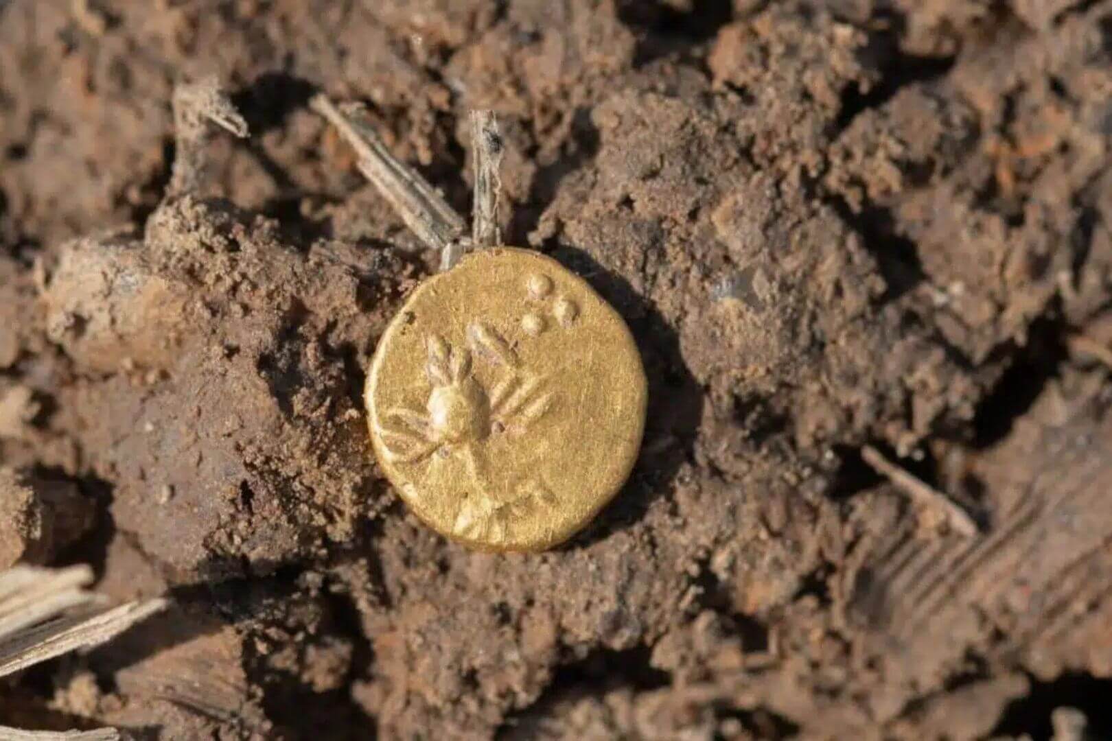 Una moneda de oro perteneciente a la cultura celta del periodo de La Tène, acuñada en Europa Central hace unos 2.000 años