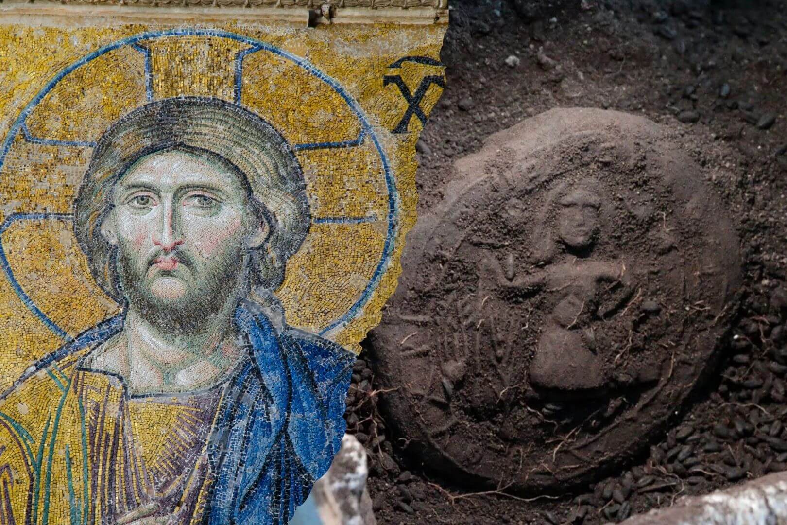 Arqueólogos desentierran un pan de hace 1.200 años con el rostro de Jesús grabado en su corteza